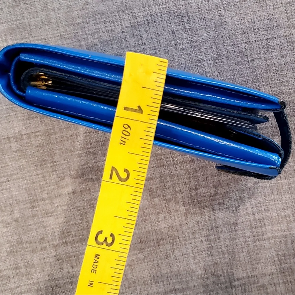 Brentshire Montgomery Wards 1950's Cobalt Blue Leather Bi-Fold Wallet